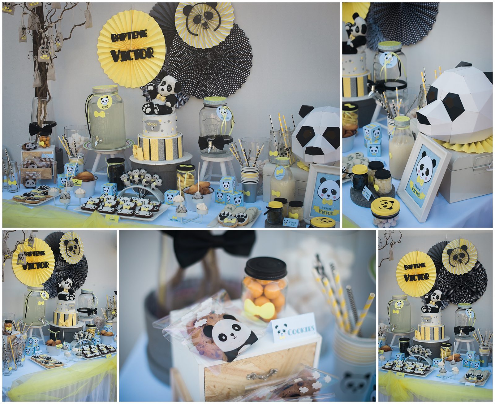 Sweet table pour le baptême panda de Victor | graindefolie-agency.com